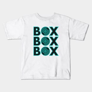 Box Box Box Silver Arrows V2 F1 Tyre Design Kids T-Shirt